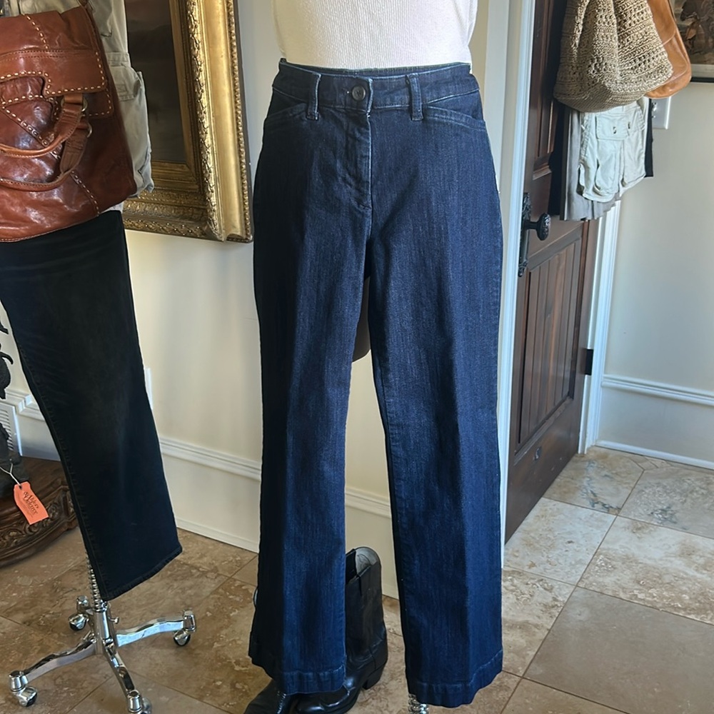 Talbots Sz 2P Dark Denim Trouser EUC